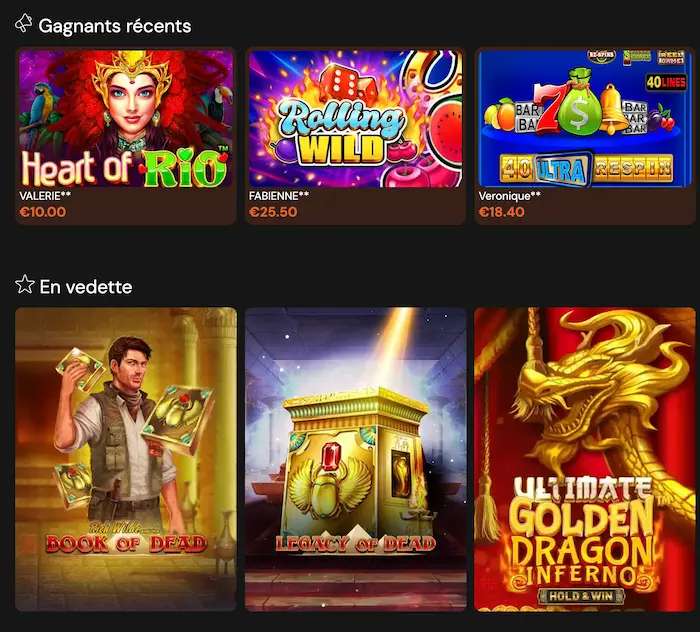 Hermes Casino Home games
